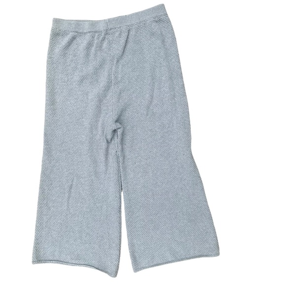 Free People Beach Dark Gray Knit High Rise Cropped Wide Leg Pants Size Large - Picture 4 of 6